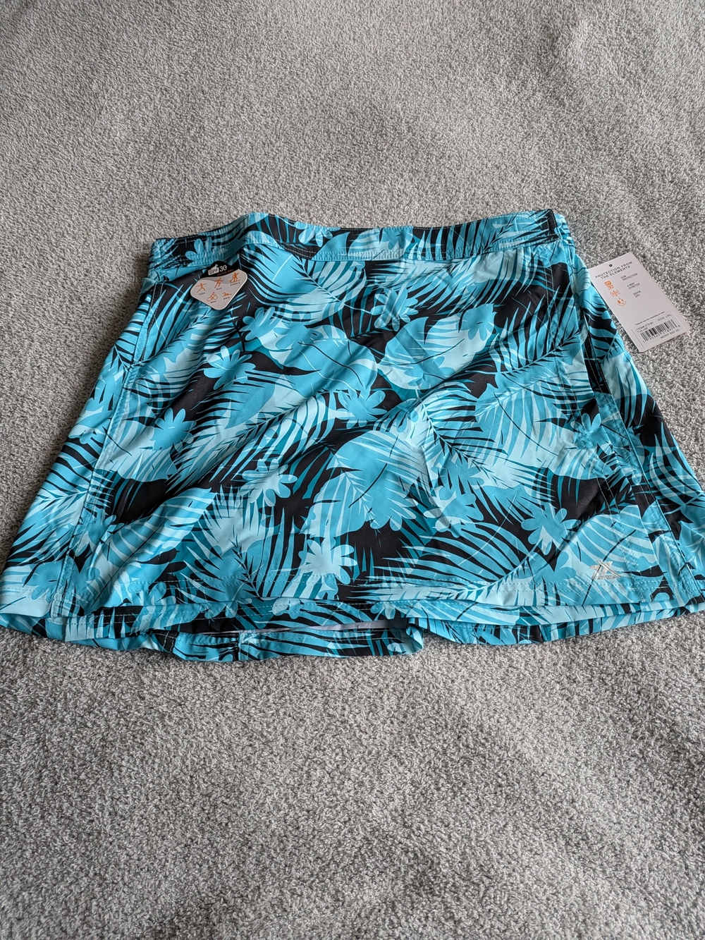 🌼B2G1🌼 ZeroXposur Aqua Tropical Palm Print Mini Skirt Swim